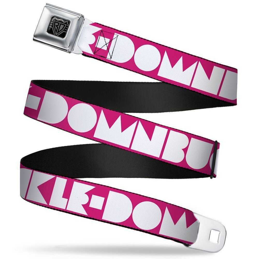 7316 Seatbelt Belt - BUCKLE-DOWN Shapes Hot Pink/White - 1.0" Wide - 20-36
